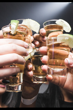 drinking games being played at a bachelor party